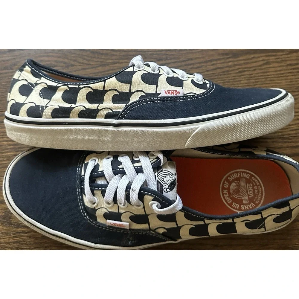 Vans Authentic US Open of Surfing 2018 Navy Waves Sneaker Mens 11 Low Top